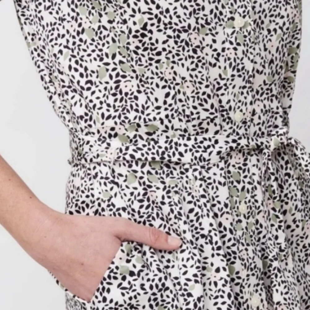 UNTUCKIT For Her/Phoebe Floral Print/ Wms Long Sleeve/Button Shirt Medi Dress/14 - Picture 4 of 10